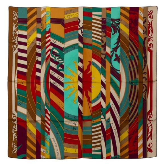 HERMES Black Silk Scarf - Picture 1 of 9